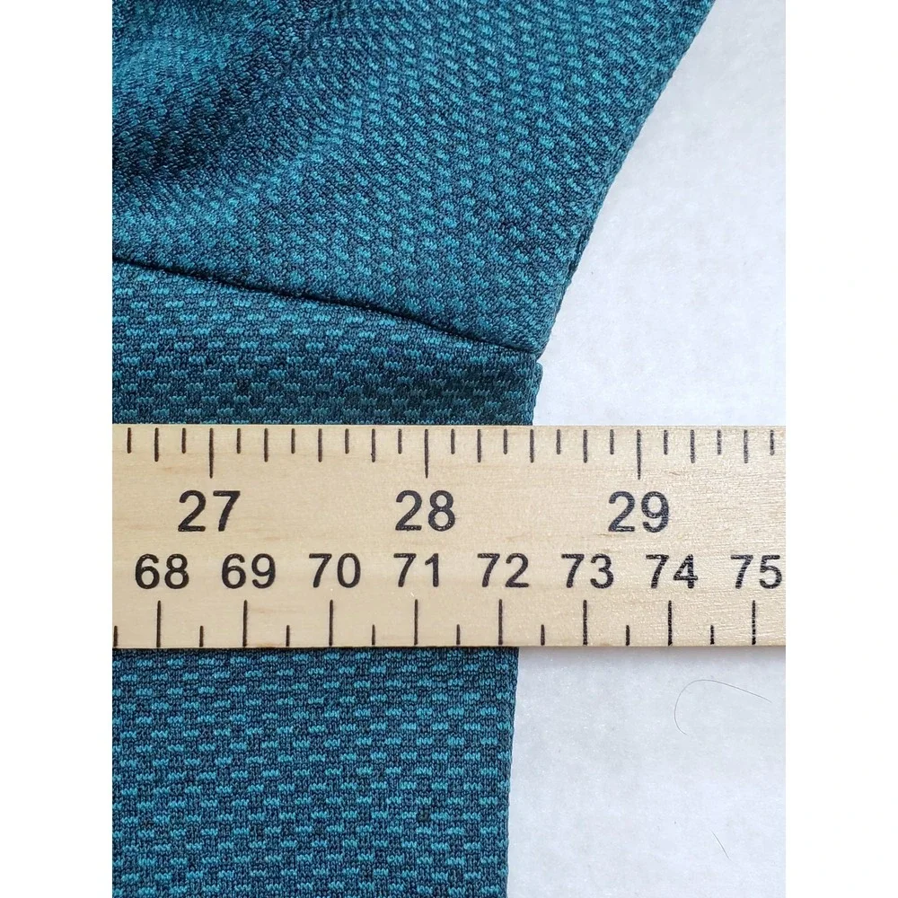 PGA Tour Mens XXL Quarter Zip‎ Pullover Teal Blue Fleece Lined Golf Jacket